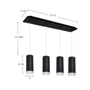 Kuzco Lighting - MP401432BK-04 - LED Pendant - Cameo - Black