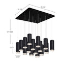 Kuzco Lighting - MP401431BK-16 - LED Pendant - Cameo - Black