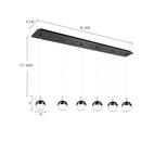 Kuzco Lighting - MP402801BC-06 - LED Pendant - Pluto - Black Chrome