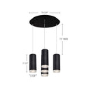 Kuzco Lighting - MP401431BK-05 - LED Pendant - Cameo - Black