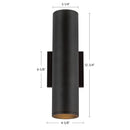 Kuzco Lighting - LD3-UD12W24-3036-BK-UNV-010 - LED Wall Sconce - Lorna - Black