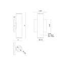 LED Wall Sconce<br /><span style="color:#4AB0CE;">Entrega: 4-10 dias en USA</span><br /><span style="color:#4AB0CE;font-size:60%;">PREGUNTE POR ENTREGA EN PANAMA</span><br />Collection: Lorna<br />Finish: Black