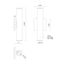 LED Wall Sconce<br /><span style="color:#4AB0CE;">Entrega: 4-10 dias en USA</span><br /><span style="color:#4AB0CE;font-size:60%;">PREGUNTE POR ENTREGA EN PANAMA</span><br />Collection: Lorna<br />Finish: Black