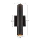 Kuzco Lighting - LD2-UD12W20-3036-BK-UNV-010 - LED Wall Sconce - Lorna - Black