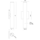 LED Wall Sconce<br /><span style="color:#4AB0CE;">Entrega: 4-10 dias en USA</span><br /><span style="color:#4AB0CE;font-size:60%;">PREGUNTE POR ENTREGA EN PANAMA</span><br />Collection: Lorna<br />Finish: Black