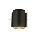 Kuzco Lighting - EW264105-BK - LED Outdoor Wall Sconce - Nordic - Black