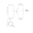 LED Outdoor Wall Sconce<br /><span style="color:#4AB0CE;">Entrega: 4-10 dias en USA</span><br /><span style="color:#4AB0CE;font-size:60%;">PREGUNTE POR ENTREGA EN PANAMA</span><br />Collection: Nordic<br />Finish: Black