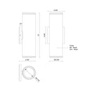 LED Outdoor Wall Sconce<br /><span style="color:#4AB0CE;">Entrega: 4-10 dias en USA</span><br /><span style="color:#4AB0CE;font-size:60%;">PREGUNTE POR ENTREGA EN PANAMA</span><br />Collection: Nordic<br />Finish: Black