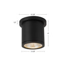 Kuzco Lighting - EC264104-BK - LED Outdoor Ceiling Mount - Nordic - Black