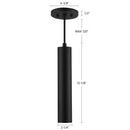 Kuzco Lighting - LD2-PD12W12-3036-BK-UNV-010 - LED Pendant - Lorna - Black