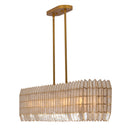 Ten Light Linear Pendant<br /><span style="color:#4AB0CE;">Entrega: 5-6 semanas en USA</span><br /><span style="color:#4AB0CE;font-size:60%;">PREGUNTE POR ENTREGA EN PANAMA</span><br />Collection: Fractal<br />Finish: Oxidized Gold Leaf