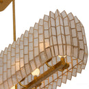 Ten Light Linear Pendant<br /><span style="color:#4AB0CE;">Entrega: 5-6 semanas en USA</span><br /><span style="color:#4AB0CE;font-size:60%;">PREGUNTE POR ENTREGA EN PANAMA</span><br />Collection: Fractal<br />Finish: Oxidized Gold Leaf