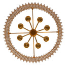 Eight Light Chandelier<br /><span style="color:#4AB0CE;">Entrega: 4-10 dias en USA</span><br /><span style="color:#4AB0CE;font-size:60%;">PREGUNTE POR ENTREGA EN PANAMA</span><br />Collection: Fractal<br />Finish: Oxidized Gold Leaf