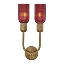 Two Light Wall Sconce<br /><span style="color:#4AB0CE;">Entrega: 4-10 dias en USA</span><br /><span style="color:#4AB0CE;font-size:60%;">PREGUNTE POR ENTREGA EN PANAMA</span><br />Collection: Verde<br />Finish: Satin Brass