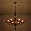 Kalco - 519671STB/MGNT - Six Light Chandelier - Verde - Satin Brass