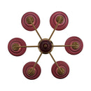 Six Light Chandelier<br /><span style="color:#4AB0CE;">Entrega: 4-10 dias en USA</span><br /><span style="color:#4AB0CE;font-size:60%;">PREGUNTE POR ENTREGA EN PANAMA</span><br />Collection: Verde<br />Finish: Satin Brass