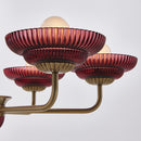 Six Light Chandelier<br /><span style="color:#4AB0CE;">Entrega: 4-10 dias en USA</span><br /><span style="color:#4AB0CE;font-size:60%;">PREGUNTE POR ENTREGA EN PANAMA</span><br />Collection: Verde<br />Finish: Satin Brass
