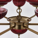 Six Light Chandelier<br /><span style="color:#4AB0CE;">Entrega: 4-10 dias en USA</span><br /><span style="color:#4AB0CE;font-size:60%;">PREGUNTE POR ENTREGA EN PANAMA</span><br />Collection: Verde<br />Finish: Satin Brass