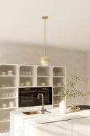 One Light Mini Pendant<br /><span style="color:#4AB0CE;">Entrega: 4-10 dias en USA</span><br /><span style="color:#4AB0CE;font-size:60%;">PREGUNTE POR ENTREGA EN PANAMA</span><br />Collection: Luniva<br />Finish: Legacy Brass