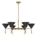 Six Light Chandelier<br /><span style="color:#4AB0CE;">Entrega: 4-10 dias en USA</span><br /><span style="color:#4AB0CE;font-size:60%;">PREGUNTE POR ENTREGA EN PANAMA</span><br />Collection: Cortan<br />Finish: Legacy Brass