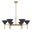 Six Light Chandelier<br /><span style="color:#4AB0CE;">Entrega: 4-10 dias en USA</span><br /><span style="color:#4AB0CE;font-size:60%;">PREGUNTE POR ENTREGA EN PANAMA</span><br />Collection: Cortan<br />Finish: Legacy Brass