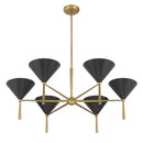 Six Light Chandelier<br /><span style="color:#4AB0CE;">Entrega: 4-10 dias en USA</span><br /><span style="color:#4AB0CE;font-size:60%;">PREGUNTE POR ENTREGA EN PANAMA</span><br />Collection: Cortan<br />Finish: Legacy Brass