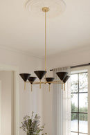 Six Light Chandelier<br /><span style="color:#4AB0CE;">Entrega: 4-10 dias en USA</span><br /><span style="color:#4AB0CE;font-size:60%;">PREGUNTE POR ENTREGA EN PANAMA</span><br />Collection: Cortan<br />Finish: Legacy Brass