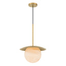 One Light Pendant<br /><span style="color:#4AB0CE;">Entrega: 4-10 dias en USA</span><br /><span style="color:#4AB0CE;font-size:60%;">PREGUNTE POR ENTREGA EN PANAMA</span><br />Collection: Olenne<br />Finish: Legacy Brass