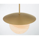 One Light Pendant<br /><span style="color:#4AB0CE;">Entrega: 4-10 dias en USA</span><br /><span style="color:#4AB0CE;font-size:60%;">PREGUNTE POR ENTREGA EN PANAMA</span><br />Collection: Olenne<br />Finish: Legacy Brass