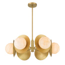 Six Light Pendant<br /><span style="color:#4AB0CE;">Entrega: 4-10 dias en USA</span><br /><span style="color:#4AB0CE;font-size:60%;">PREGUNTE POR ENTREGA EN PANAMA</span><br />Collection: Olenne<br />Finish: Legacy Brass
