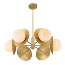 Six Light Pendant<br /><span style="color:#4AB0CE;">Entrega: 4-10 dias en USA</span><br /><span style="color:#4AB0CE;font-size:60%;">PREGUNTE POR ENTREGA EN PANAMA</span><br />Collection: Olenne<br />Finish: Legacy Brass