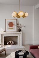 Six Light Pendant<br /><span style="color:#4AB0CE;">Entrega: 4-10 dias en USA</span><br /><span style="color:#4AB0CE;font-size:60%;">PREGUNTE POR ENTREGA EN PANAMA</span><br />Collection: Olenne<br />Finish: Legacy Brass