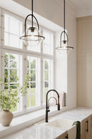 One Light Pendant<br /><span style="color:#4AB0CE;">Entrega: 4-10 dias en USA</span><br /><span style="color:#4AB0CE;font-size:60%;">PREGUNTE POR ENTREGA EN PANAMA</span><br />Collection: Coralyn<br />Finish: Dark Matte Black