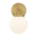One Light Bath Sconce<br /><span style="color:#4AB0CE;">Entrega: 4-10 dias en USA</span><br /><span style="color:#4AB0CE;font-size:60%;">PREGUNTE POR ENTREGA EN PANAMA</span><br />Collection: Ortesa<br />Finish: Legacy Brass