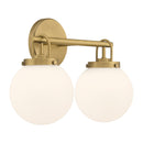 Two Light Vanity<br /><span style="color:#4AB0CE;">Entrega: 4-10 dias en USA</span><br /><span style="color:#4AB0CE;font-size:60%;">PREGUNTE POR ENTREGA EN PANAMA</span><br />Collection: Ortesa<br />Finish: Legacy Brass