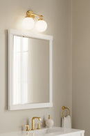 Two Light Vanity<br /><span style="color:#4AB0CE;">Entrega: 4-10 dias en USA</span><br /><span style="color:#4AB0CE;font-size:60%;">PREGUNTE POR ENTREGA EN PANAMA</span><br />Collection: Ortesa<br />Finish: Legacy Brass