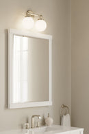 Two Light Vanity<br /><span style="color:#4AB0CE;">Entrega: 4-10 dias en USA</span><br /><span style="color:#4AB0CE;font-size:60%;">PREGUNTE POR ENTREGA EN PANAMA</span><br />Collection: Ortesa<br />Finish: Brushed Nickel