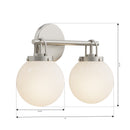 Minka-Lavery - 12012-84 - Two Light Vanity - Ortesa - Brushed Nickel