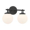 Two Light Vanity<br /><span style="color:#4AB0CE;">Entrega: 4-10 dias en USA</span><br /><span style="color:#4AB0CE;font-size:60%;">PREGUNTE POR ENTREGA EN PANAMA</span><br />Collection: Ortesa<br />Finish: Dark Matte Black
