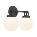 Two Light Vanity<br /><span style="color:#4AB0CE;">Entrega: 4-10 dias en USA</span><br /><span style="color:#4AB0CE;font-size:60%;">PREGUNTE POR ENTREGA EN PANAMA</span><br />Collection: Ortesa<br />Finish: Dark Matte Black
