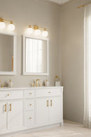 Three Light Vanity<br /><span style="color:#4AB0CE;">Entrega: 4-10 dias en USA</span><br /><span style="color:#4AB0CE;font-size:60%;">PREGUNTE POR ENTREGA EN PANAMA</span><br />Collection: Ortesa<br />Finish: Legacy Brass