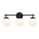 Three Light Vanity<br /><span style="color:#4AB0CE;">Entrega: 4-10 dias en USA</span><br /><span style="color:#4AB0CE;font-size:60%;">PREGUNTE POR ENTREGA EN PANAMA</span><br />Collection: Ortesa<br />Finish: Dark Matte Black