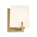 One Light Bath Sconce<br /><span style="color:#4AB0CE;">Entrega: 4-10 dias en USA</span><br /><span style="color:#4AB0CE;font-size:60%;">PREGUNTE POR ENTREGA EN PANAMA</span><br />Collection: Mirelle<br />Finish: Legacy Brass