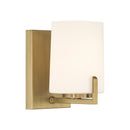 One Light Bath Sconce<br /><span style="color:#4AB0CE;">Entrega: 4-10 dias en USA</span><br /><span style="color:#4AB0CE;font-size:60%;">PREGUNTE POR ENTREGA EN PANAMA</span><br />Collection: Mirelle<br />Finish: Legacy Brass
