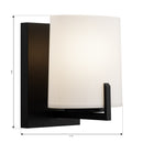 Minka-Lavery - 12431-899 - One Light Bath Sconce - Mirelle - Dark Matte Black