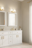 Two Light Vanity<br /><span style="color:#4AB0CE;">Entrega: 4-10 dias en USA</span><br /><span style="color:#4AB0CE;font-size:60%;">PREGUNTE POR ENTREGA EN PANAMA</span><br />Collection: Mirelle<br />Finish: Legacy Brass