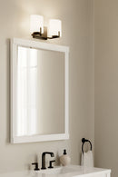 Two Light Vanity<br /><span style="color:#4AB0CE;">Entrega: 4-10 dias en USA</span><br /><span style="color:#4AB0CE;font-size:60%;">PREGUNTE POR ENTREGA EN PANAMA</span><br />Collection: Mirelle<br />Finish: Dark Matte Black
