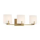 Three Light Vanity<br /><span style="color:#4AB0CE;">Entrega: 4-10 dias en USA</span><br /><span style="color:#4AB0CE;font-size:60%;">PREGUNTE POR ENTREGA EN PANAMA</span><br />Collection: Mirelle<br />Finish: Legacy Brass