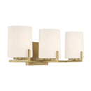 Three Light Vanity<br /><span style="color:#4AB0CE;">Entrega: 4-10 dias en USA</span><br /><span style="color:#4AB0CE;font-size:60%;">PREGUNTE POR ENTREGA EN PANAMA</span><br />Collection: Mirelle<br />Finish: Legacy Brass