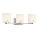 Three Light Vanity<br /><span style="color:#4AB0CE;">Entrega: 4-10 dias en USA</span><br /><span style="color:#4AB0CE;font-size:60%;">PREGUNTE POR ENTREGA EN PANAMA</span><br />Collection: Mirelle<br />Finish: Brushed Nickel